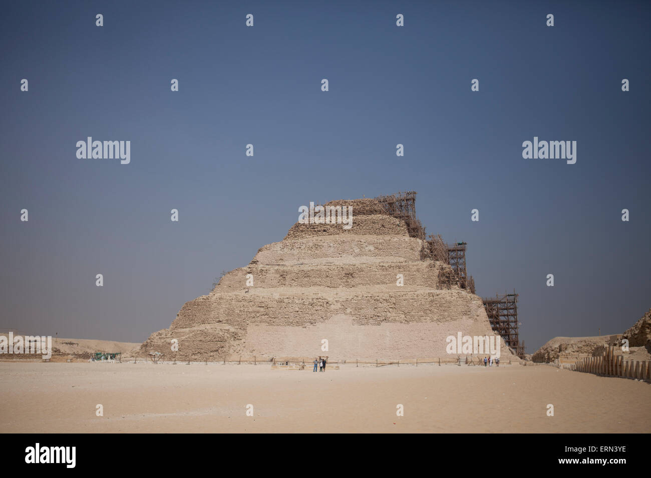 The Step Pyramid of Djoser, the oldest pyramid of Egypt, Saqqara Necropolis Stock Photo