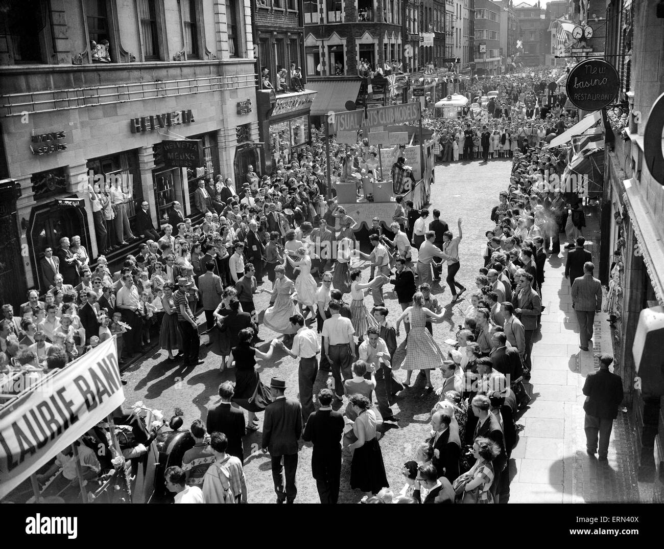 Soho Carnival, 10th July 1955. Stock Photo