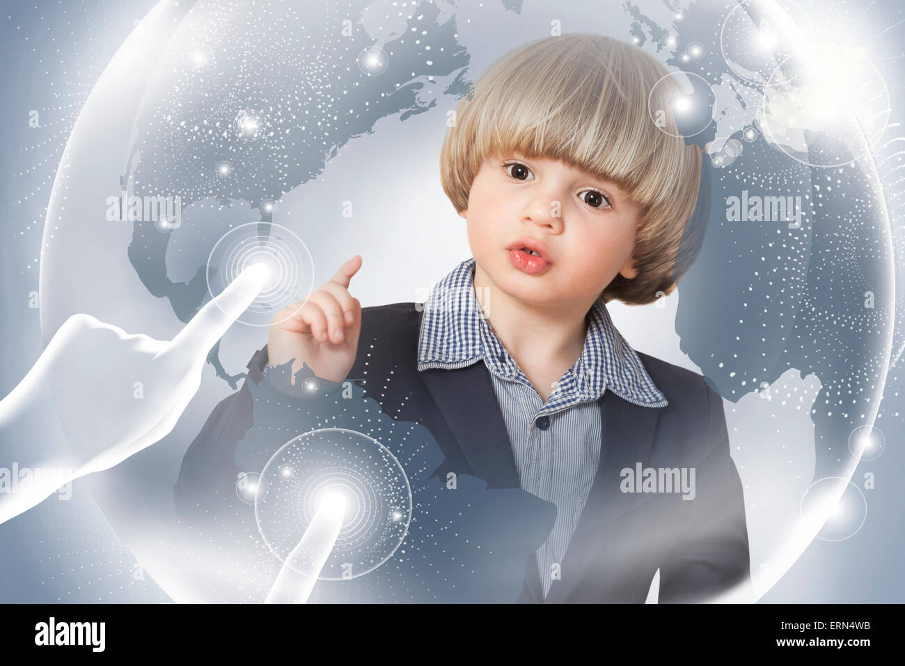 Child -Big world - internet - virtual connection. Long Distance Family ...