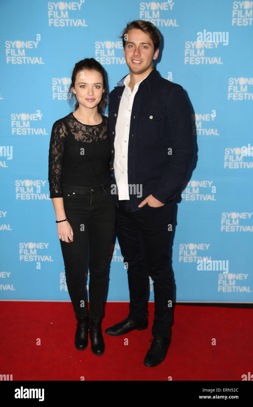Sydney, Australia. 5 June 2015. Pictured: Home and Away actress Philippa Northeast and boyfriend Isaac Brown. Celebrities arrived on the red carpet for the Sydney Film Festival Australian Premiere of Strangerland Premiere of Strangerland at the State Theatre, 49 Market Street. Credit: Richard Milnes/Alamy Live News Stock Photo