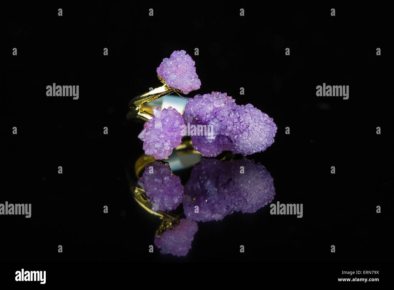 Diamond Ring in black background Stock Photo - Alamy