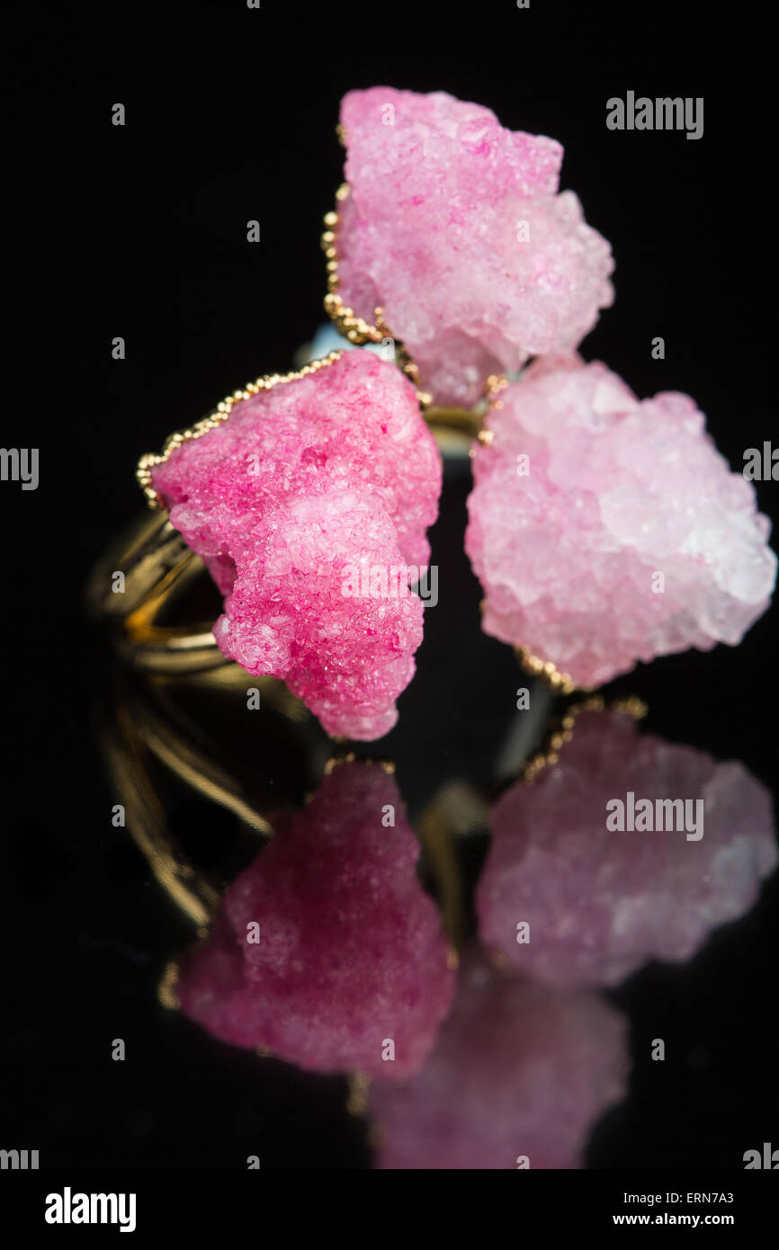 Diamond Ring in black background Stock Photo - Alamy