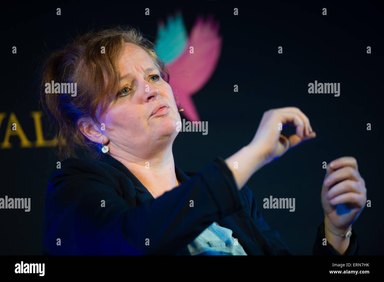 DORTHE NORS, writer novelist author, at theHay Literature Festival 2015  Monday  May 25 2015 Stock Photo