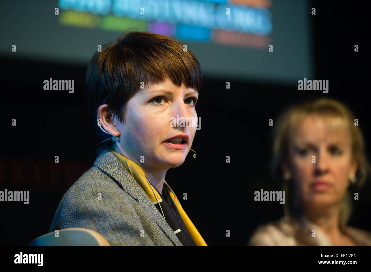 MELISSA HARRISON, young woman writer , author of 'Clay', at the Hay Festival 2015 Stock Photo