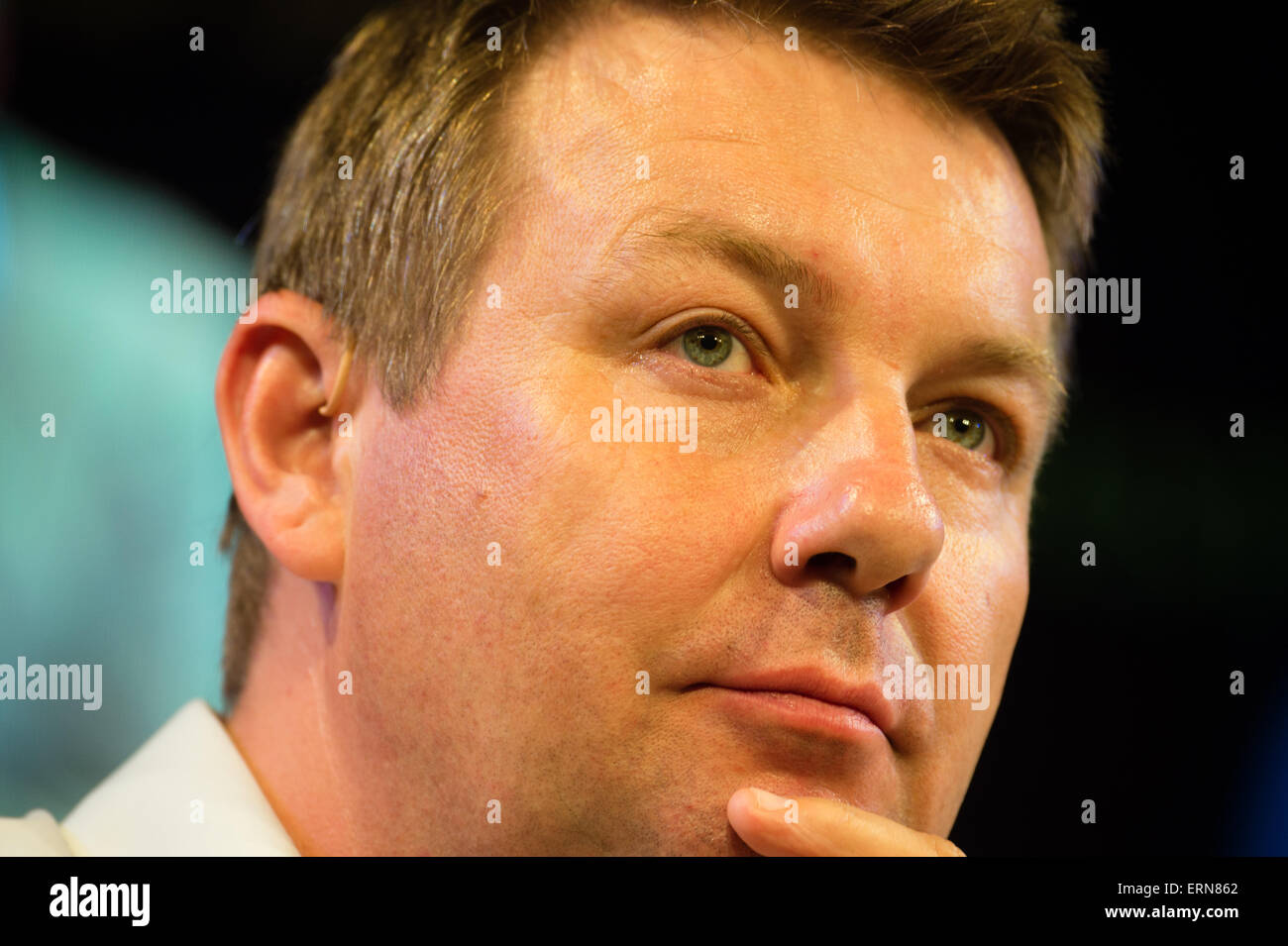 Danny Dorling writer author and social geographer speaking at the Hay Festival 2015 Stock Photo