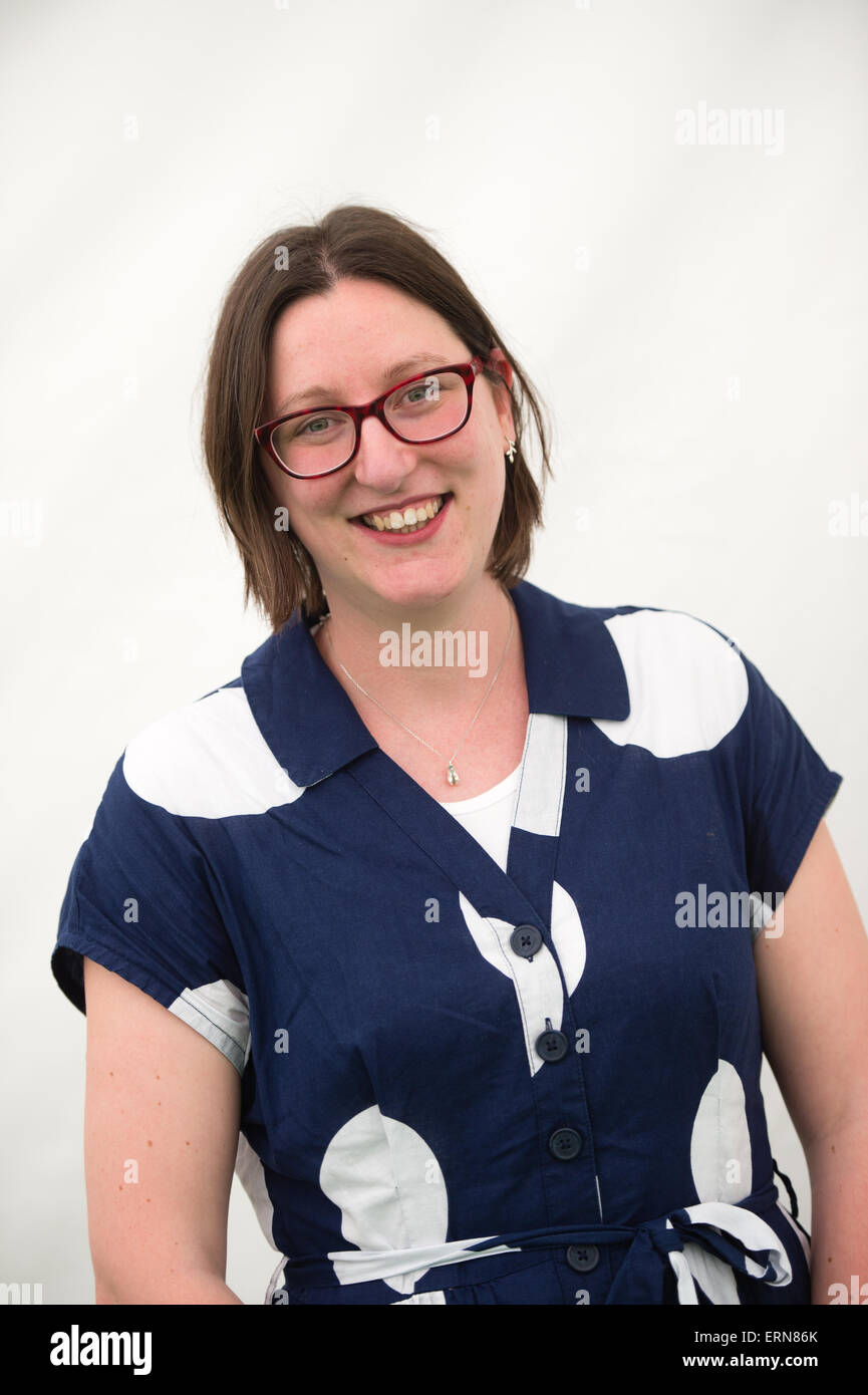 MAGGIE HARCOURT, woman writer at the Hay Literature Festival 2015  Saturday May 23 2015 Stock Photo