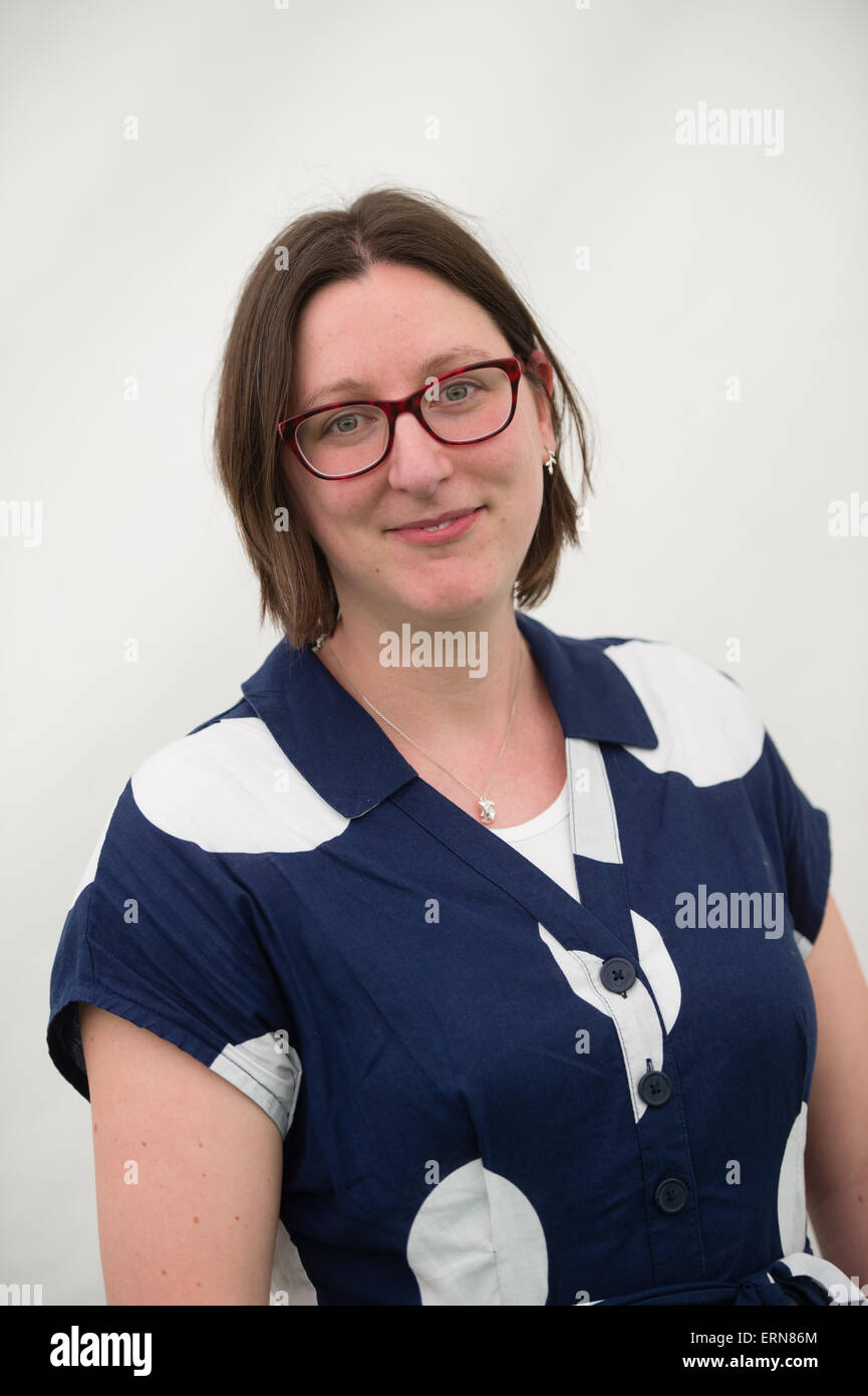 MAGGIE HARCOURT, woman writer at the Hay Literature Festival 2015  Saturday May 23 2015 Stock Photo