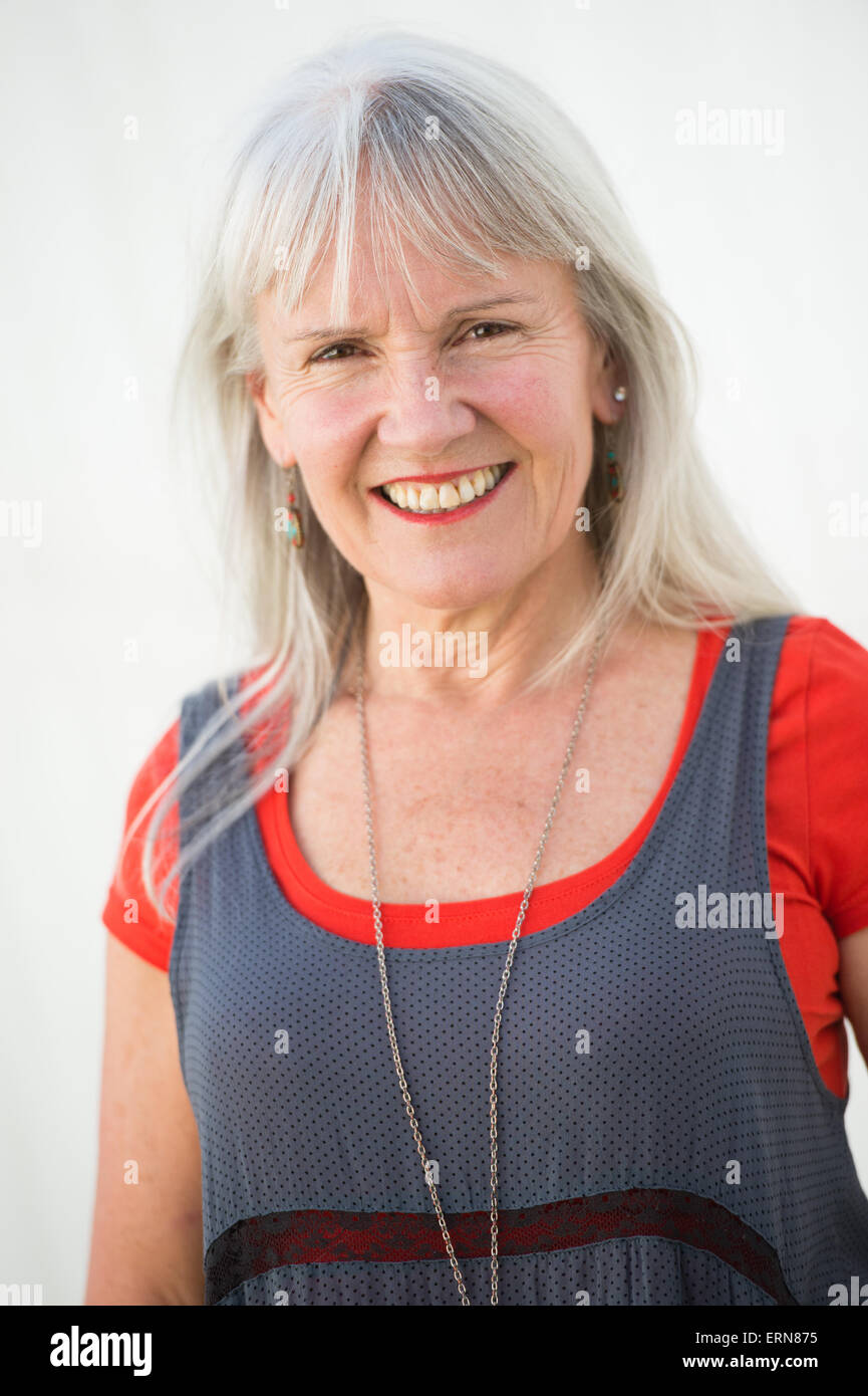 NICOLA DAVIES, writer author,   Hay Literature Festival 2015  Saturday May 23 2015  ©keith morris www.artswebwales.com  keith@artx.co.uk  07710 285968 01970 611106 Stock Photo