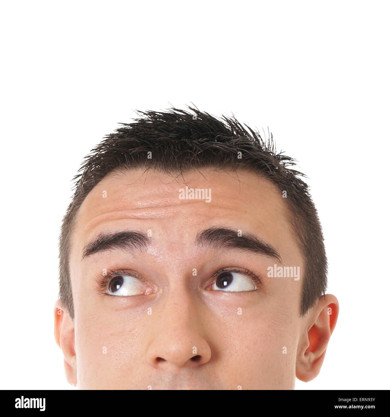 male eyes looking up Stock Photo