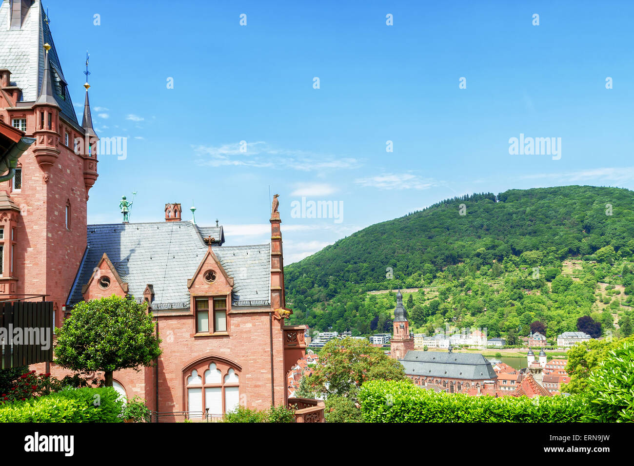 Top view of the Heidelberg Stock Photo