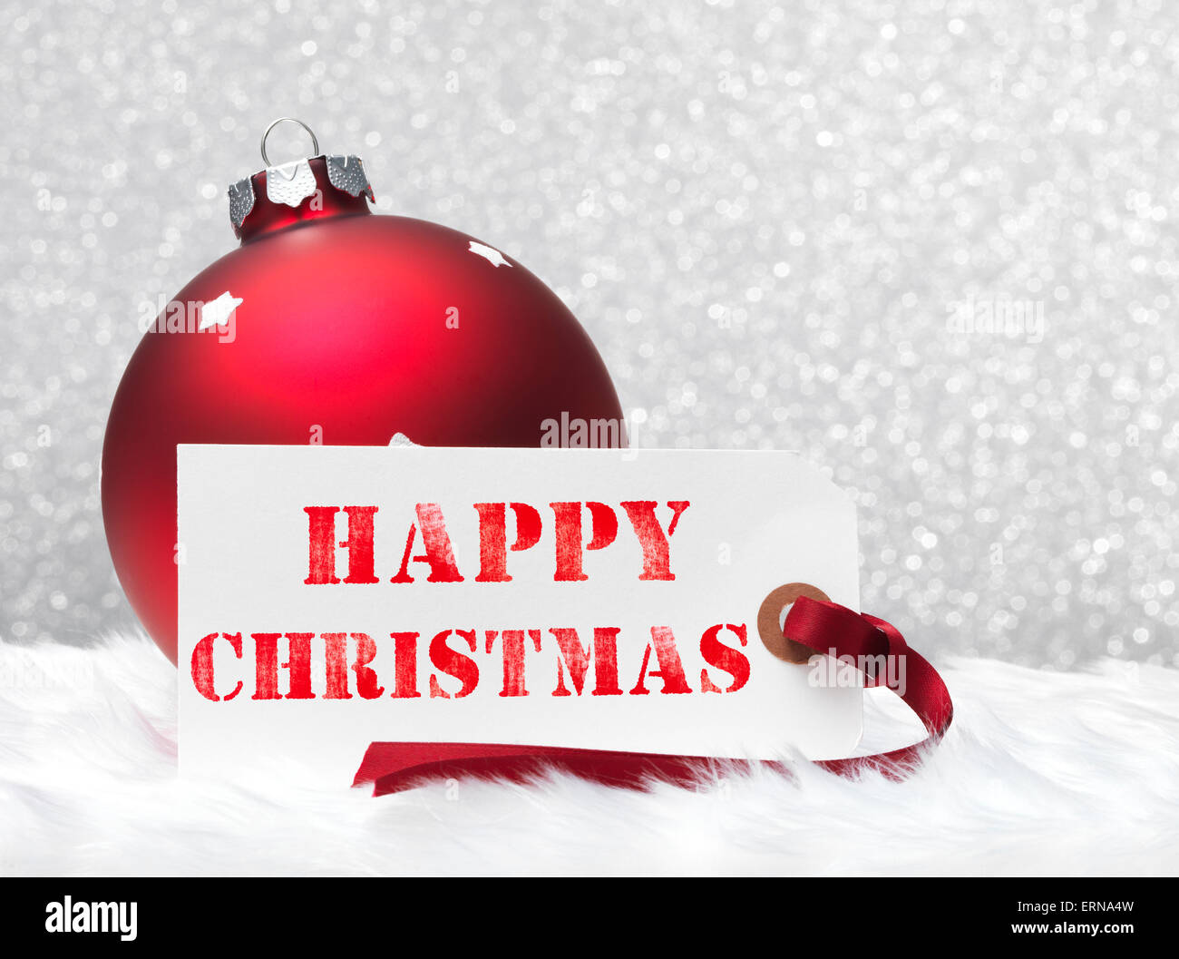 Christmas Bauble with space for copy Stock Photo