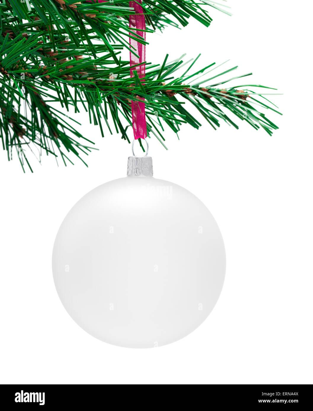 Christmas tree with a Bauble Stock Photo