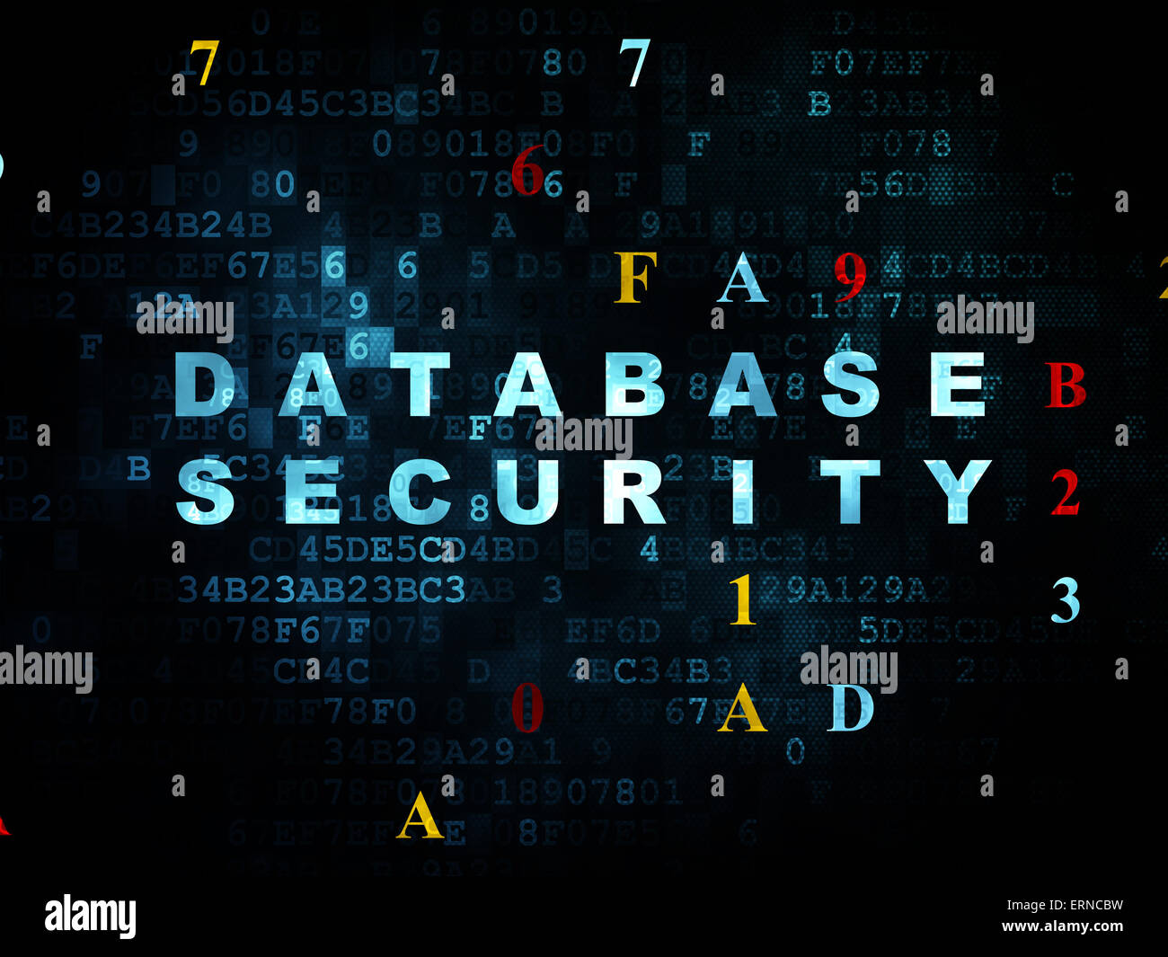 Protection concept: Database Security on Digital background Stock Photo ...