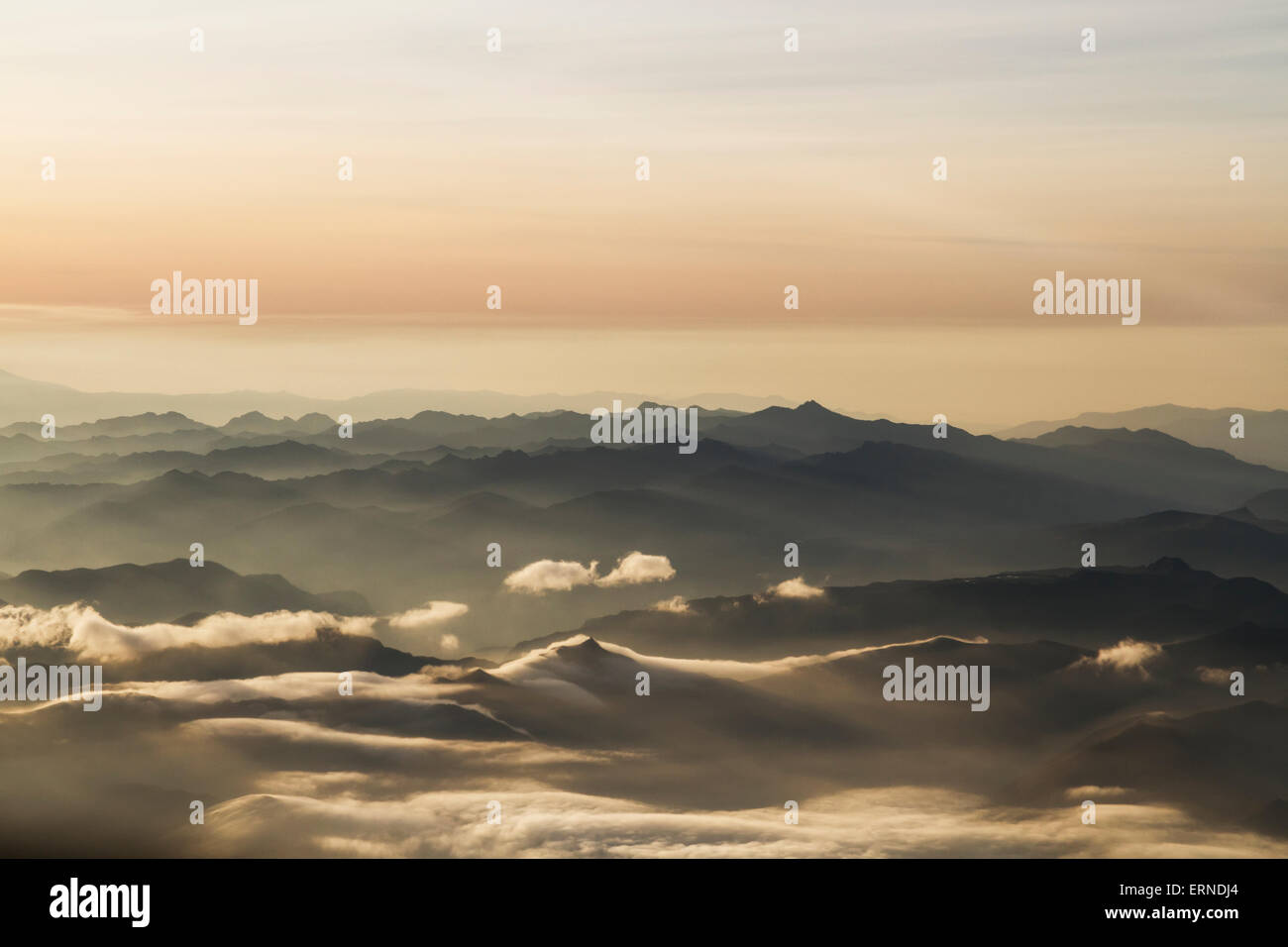 Aerial view of the Andes Mountains at dawn, Ecuador Stock Photo - Alamy
