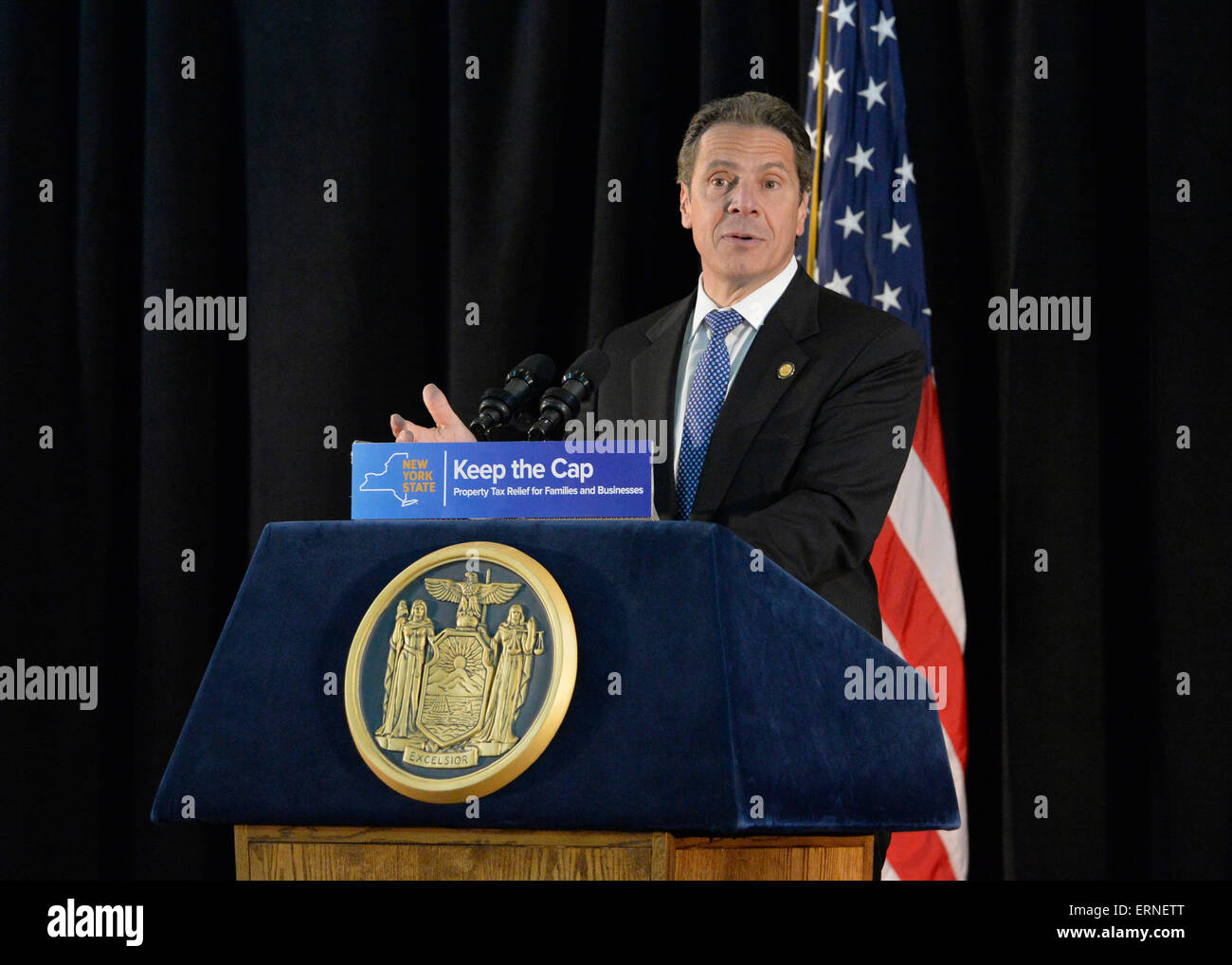 Seaford, New York, USA. 3rd June 2015. New York State Governor ANDREW