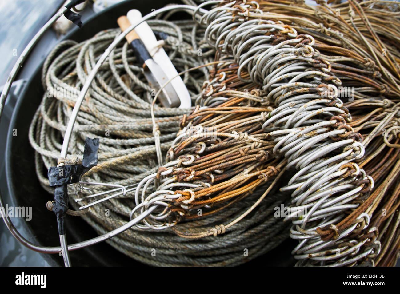 Commercial Halibut Fishing By Hand Using Longline Gear Out Of An Open Skiff In Kachemak Bay