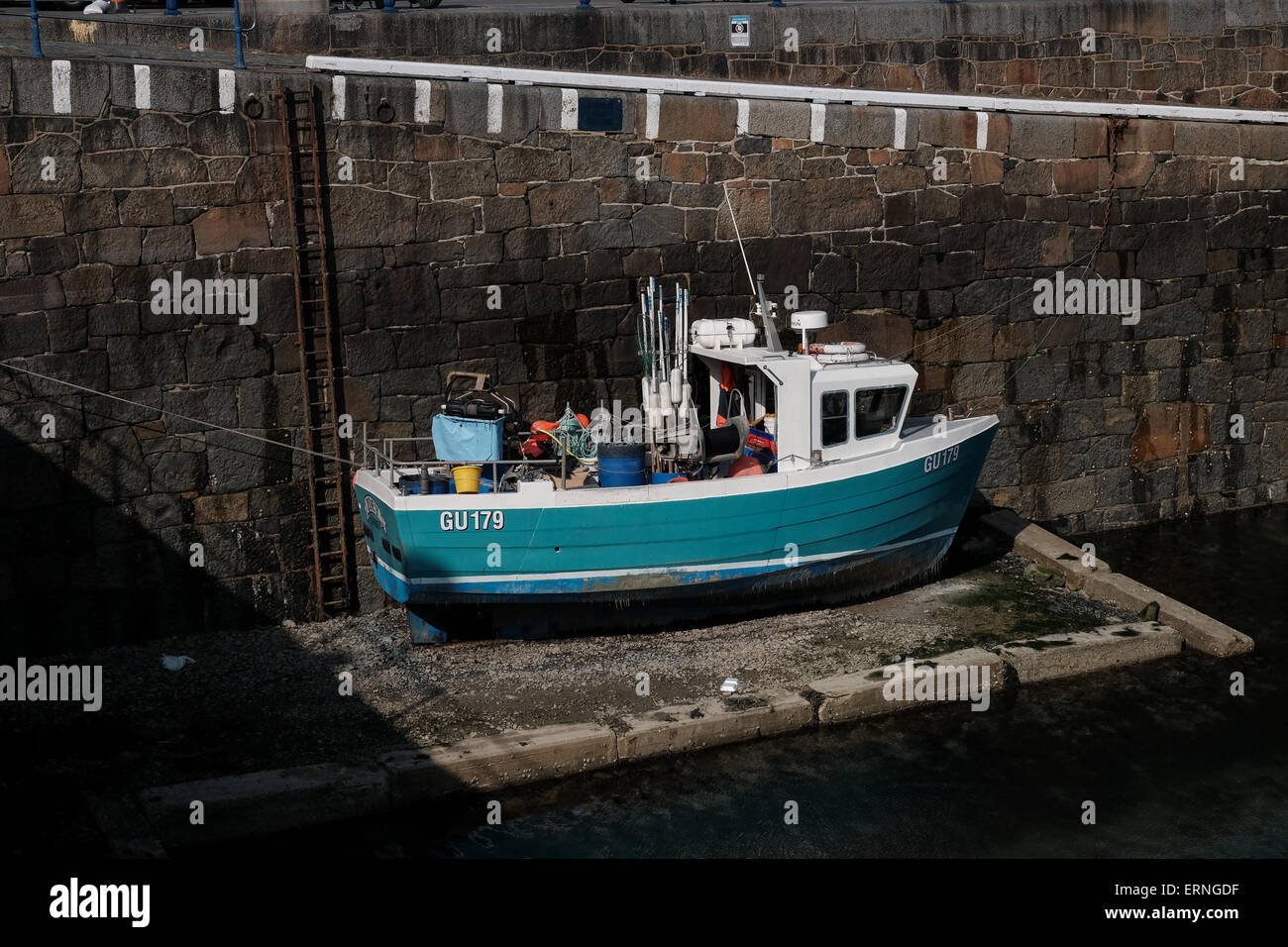 St peter port fishing boat Guernsey Stock Photo Alamy