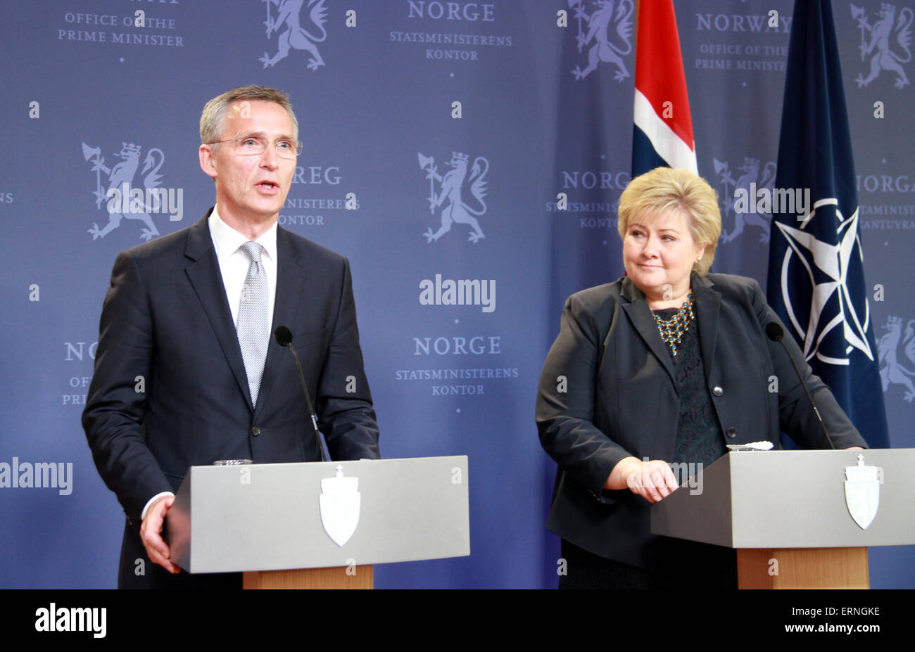 Oslo, Norway. 5th June, 2015. NATO Secretary General Jens Stoltenberg ...