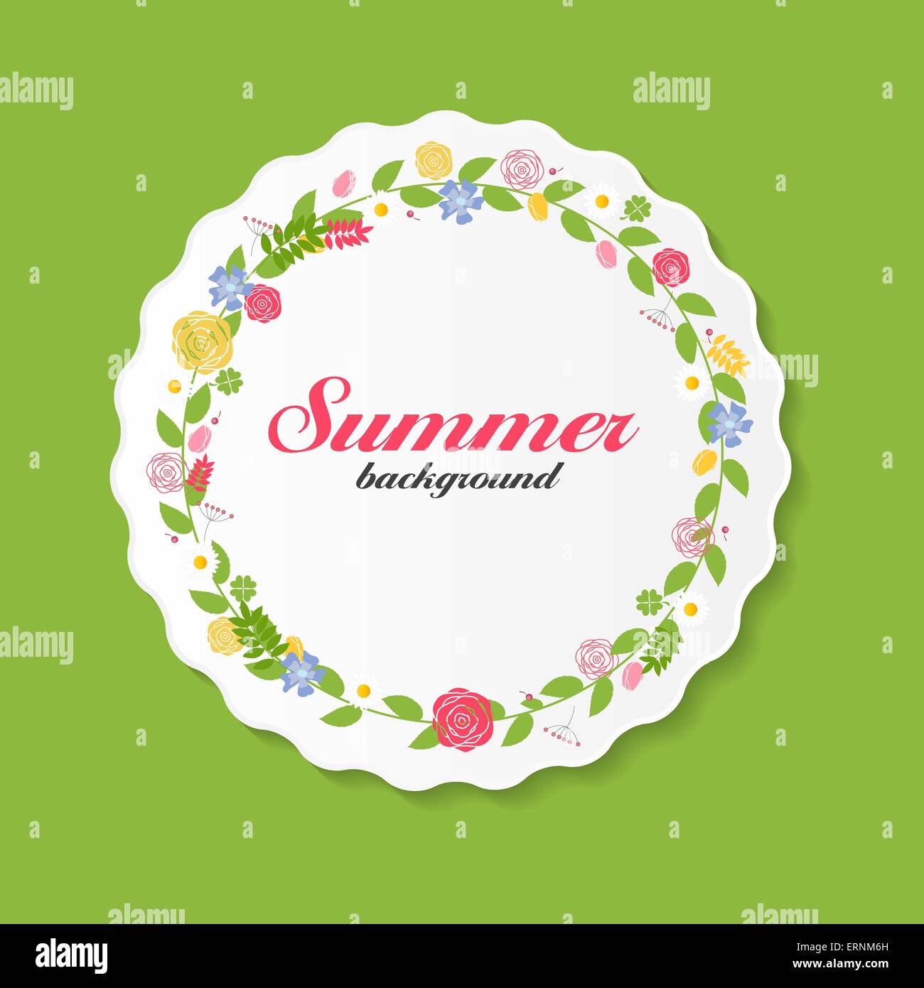 Vintage Frame with Flowers Vector Illustration Stock Vector Image & Art ...
