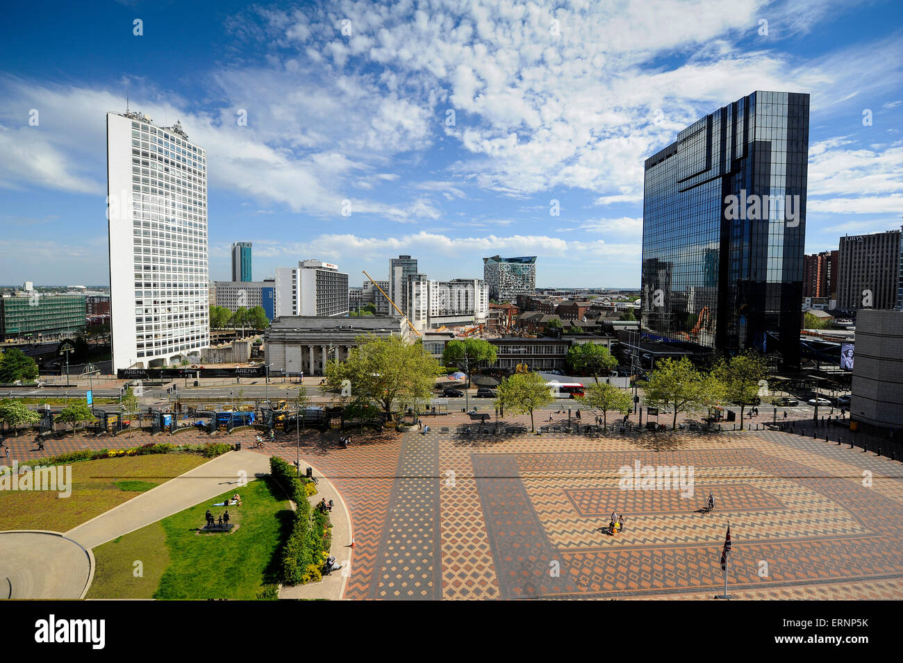 Redevelopment of Broad Street, Birmingham city centre, UK Stock Photo