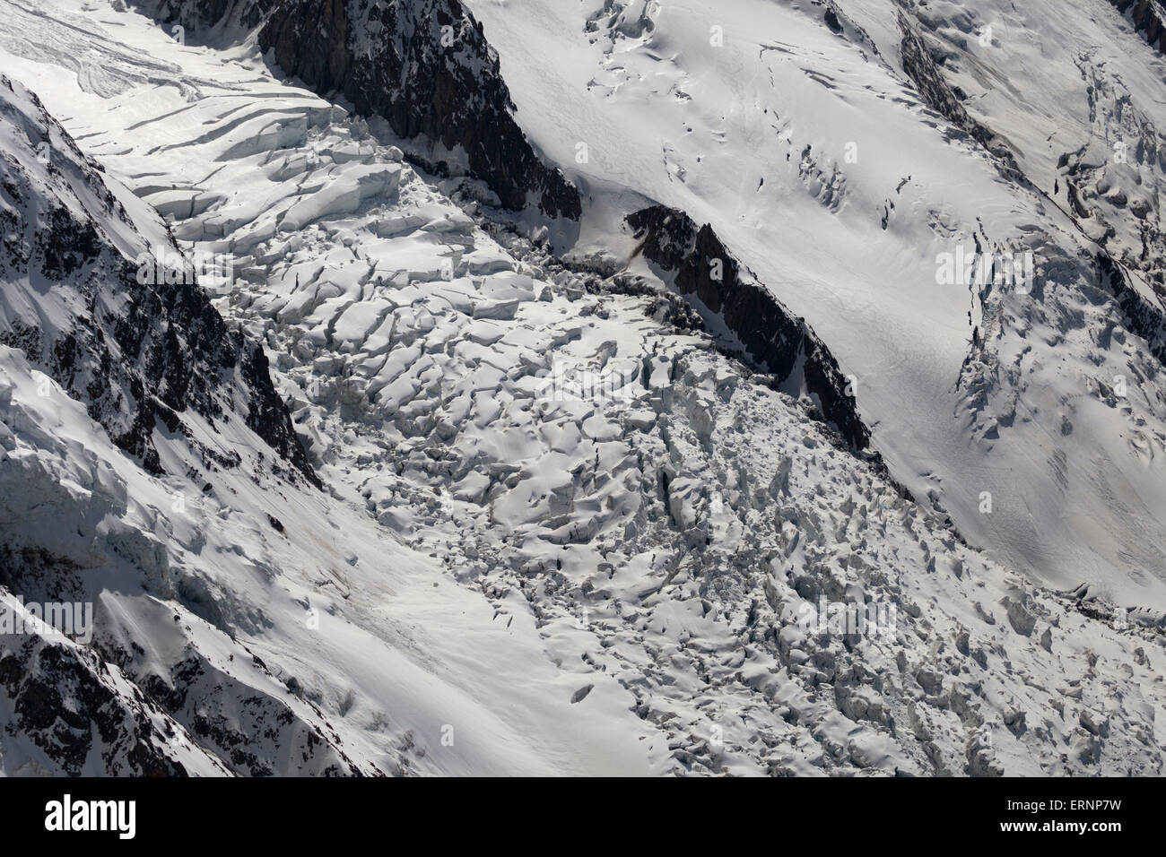 Tirage Argentique Vintage - Le Glacier Des Bossons Et Le Chalet - France Circa 1880 - Format 16x22 Cm
