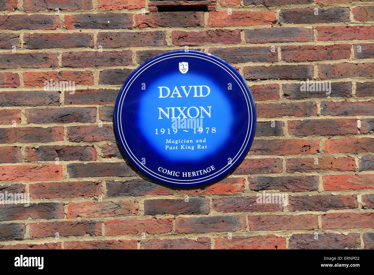 David Nixon Blue Plaque, Teddington Studios (demolished Summer 2016), England, Great Britain, United Kingdom, UK, Europe Stock Photo
