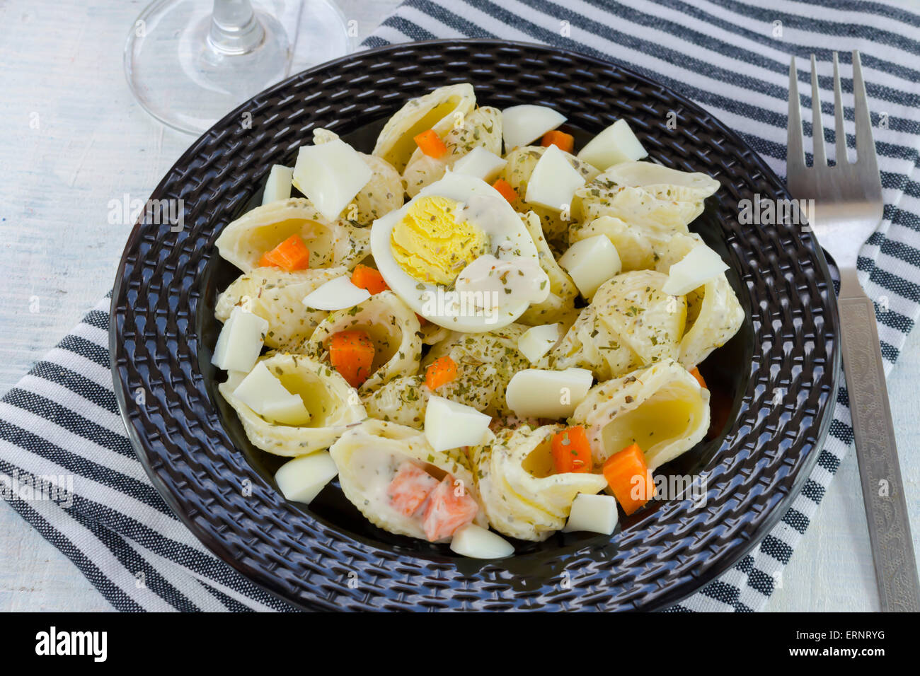egg pasta salad Stock Photo - Alamy