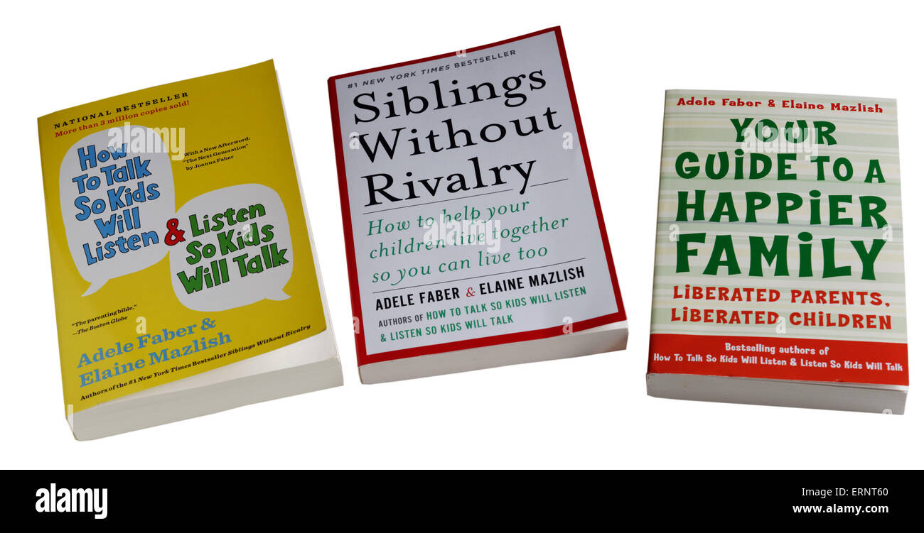 Three parenting guides by Adele Faber and Elaine Mazlish Stock Photo
