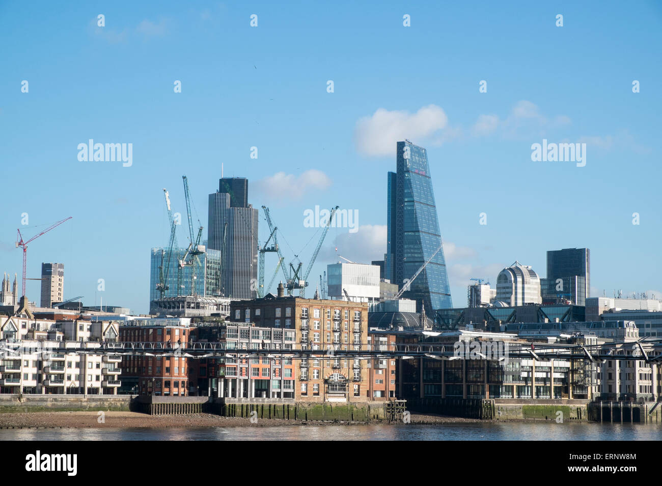 Cit yof london skyline and the Cheesegrater leadenhall building