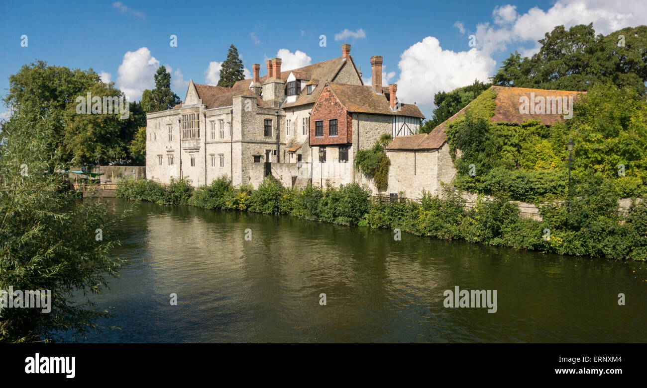 Rear view of the Palace and the River Medway, Maidstone