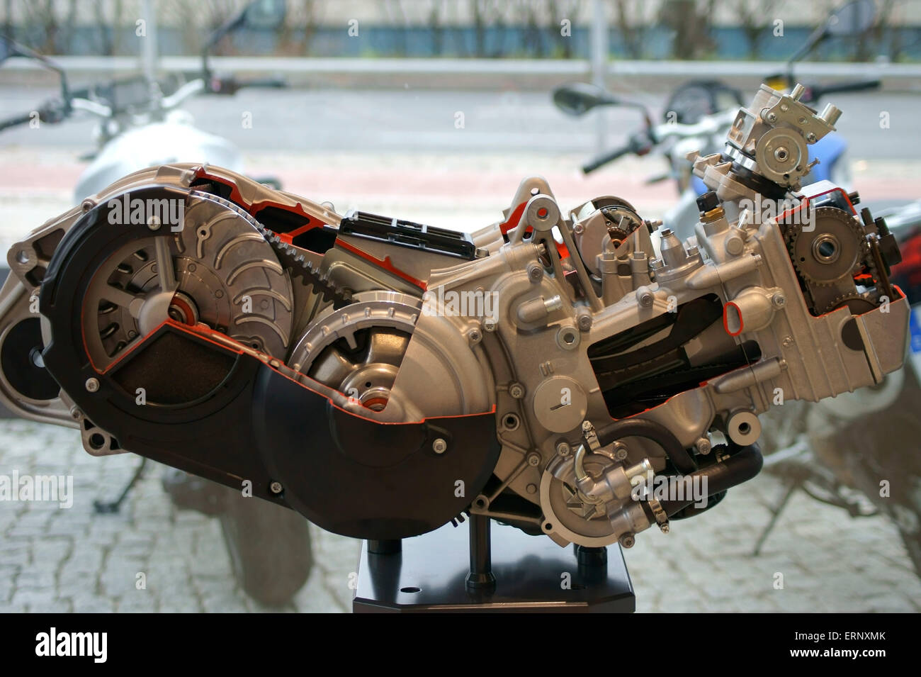 Motorcycle engine block Stock Photo Alamy