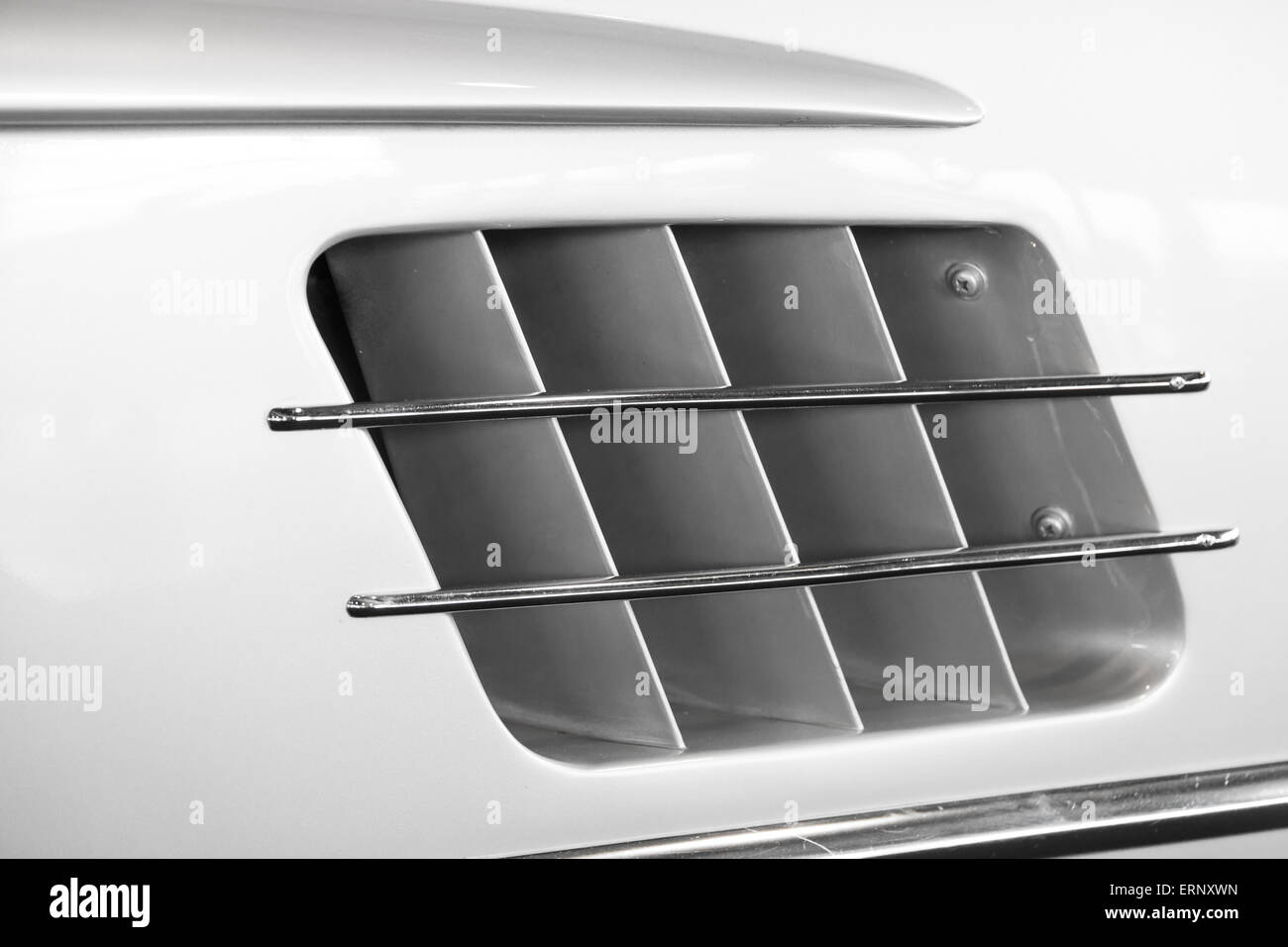 Detail of the air intake of a sports car Stock Photo