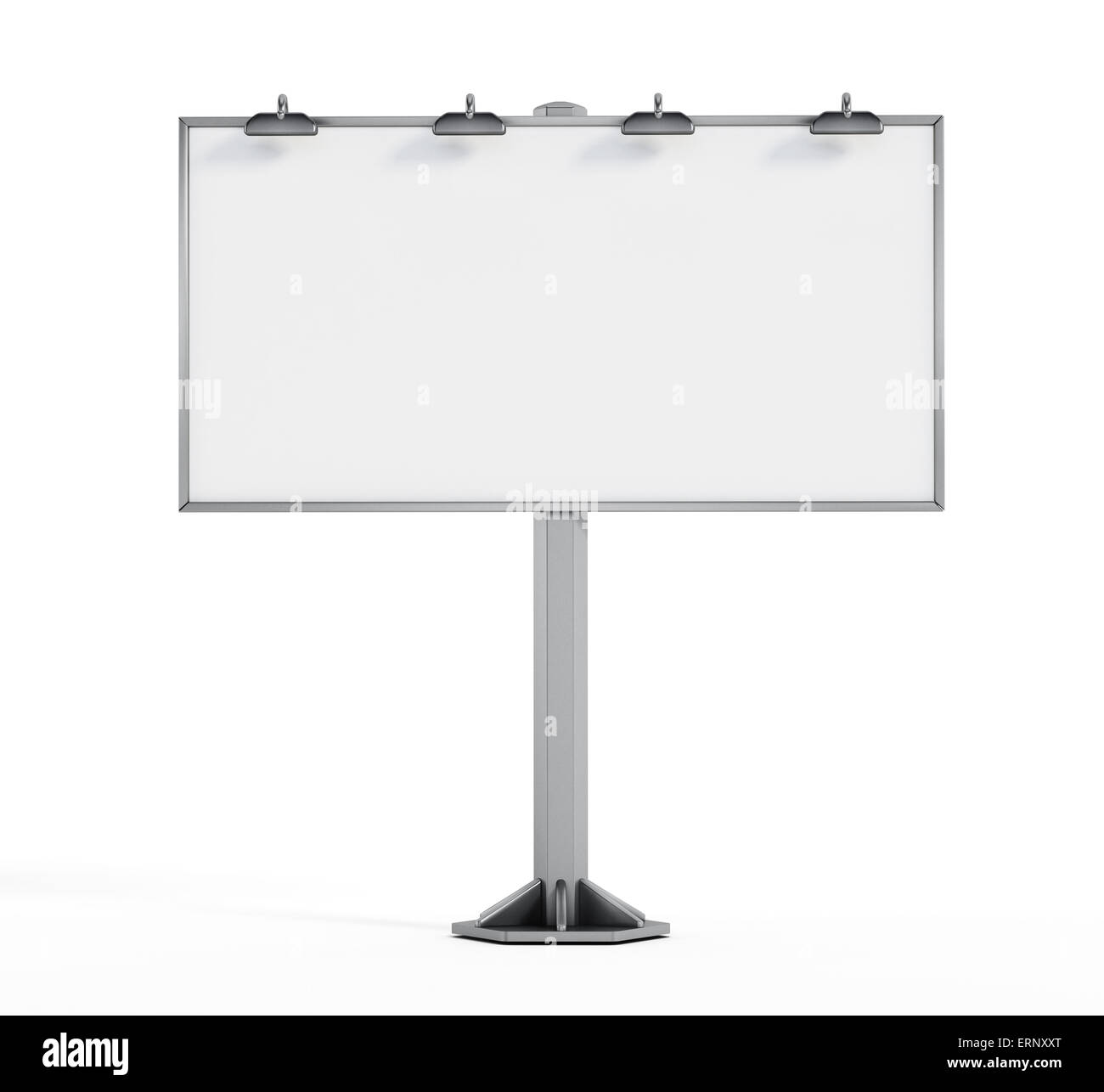 Blank billboard isolated on white background Stock Photo