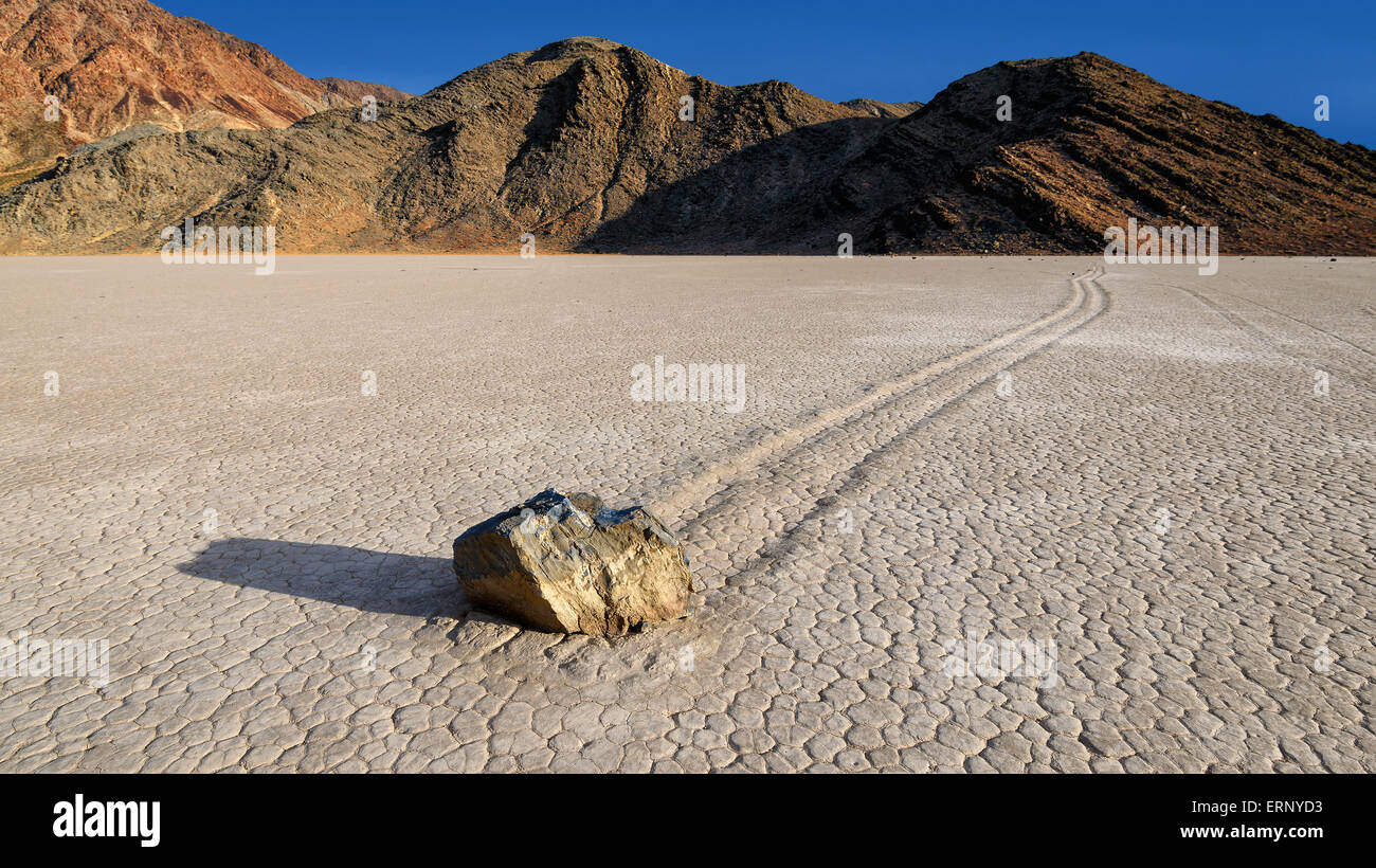 Racetrack Playa - sailing stones, Death Valley National Park, California Stock Photo