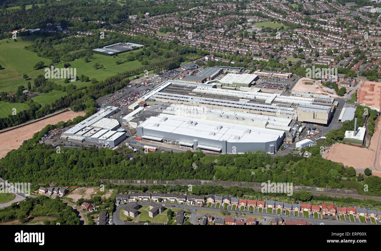 aerial view of the Longbridge car plant factory in Birmingham, UK Stock Photo