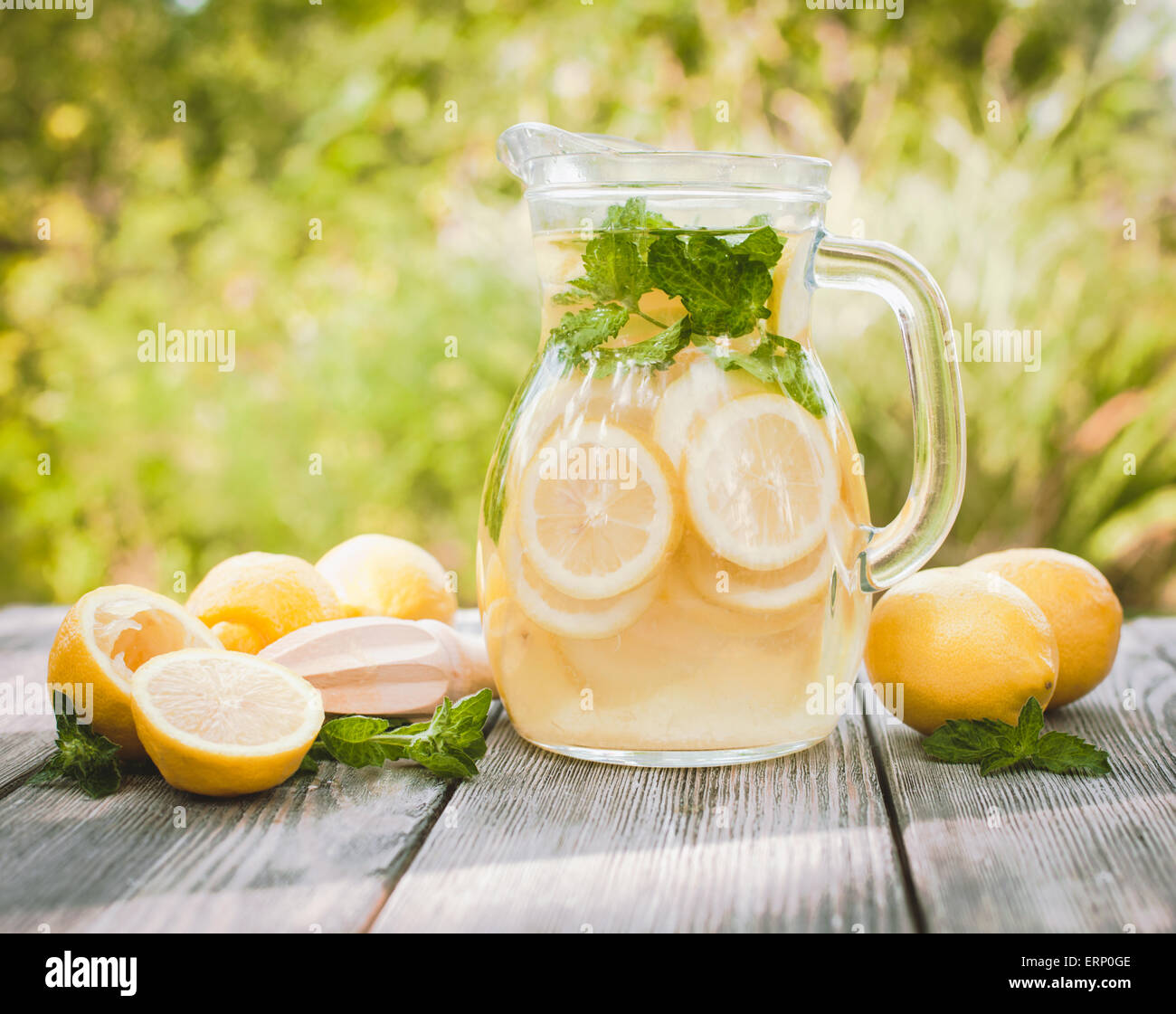 Lemonade in the jug Stock Photo Alamy