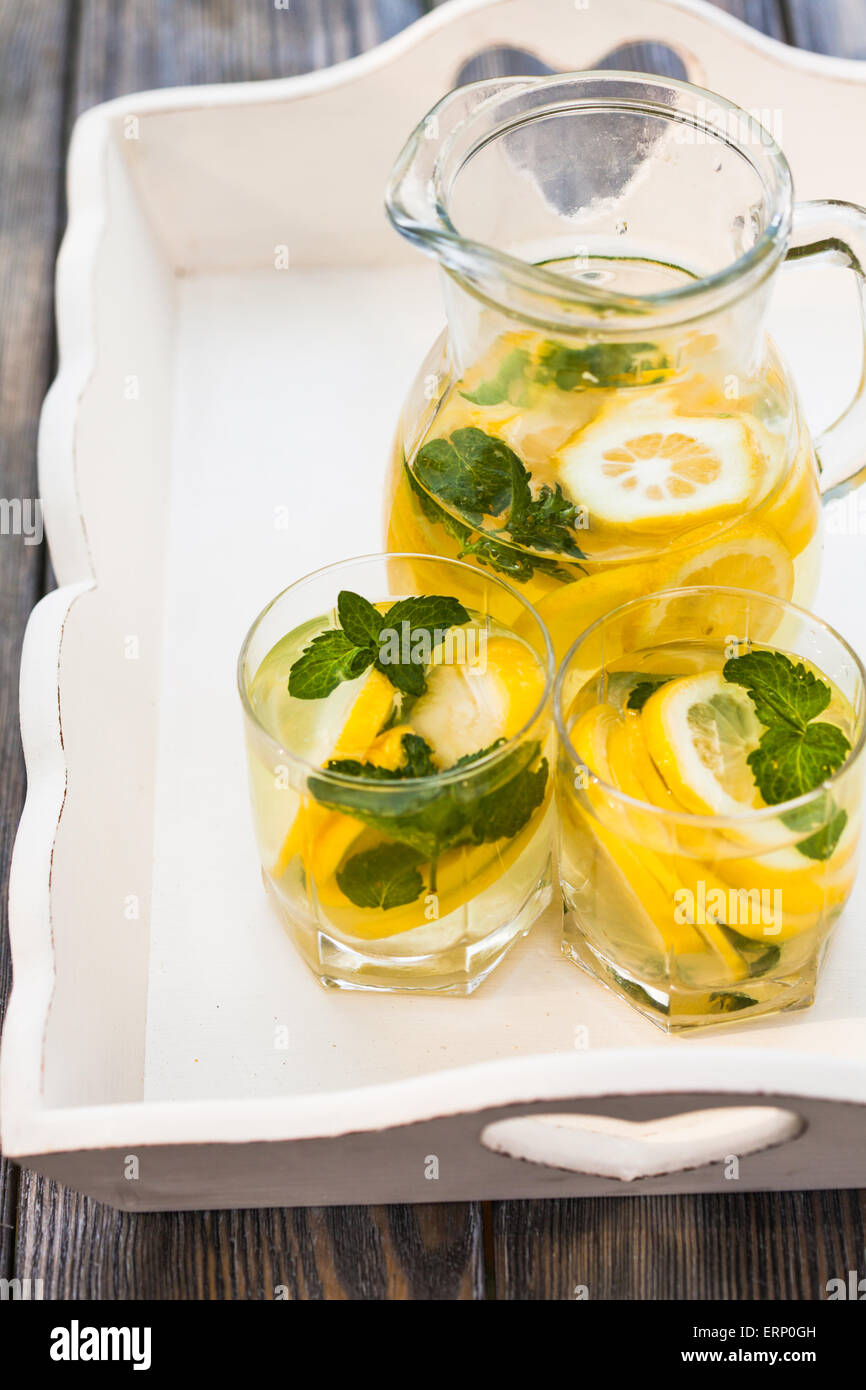 Lemonade in the jug Stock Photo Alamy