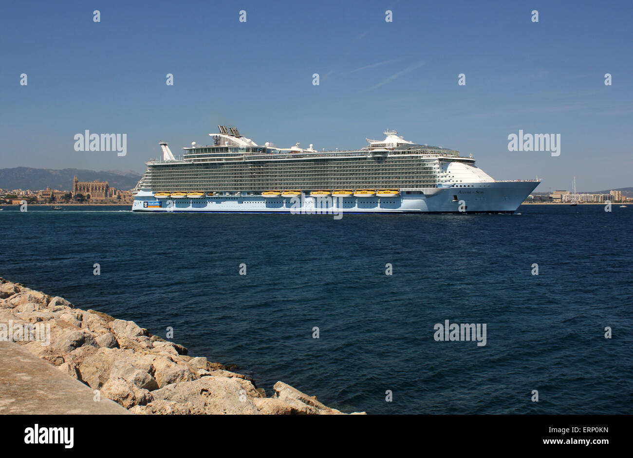 Mega Cruise Ship ALLURE OF THE SEAS 360 Mtrs Long Launched 2010 
