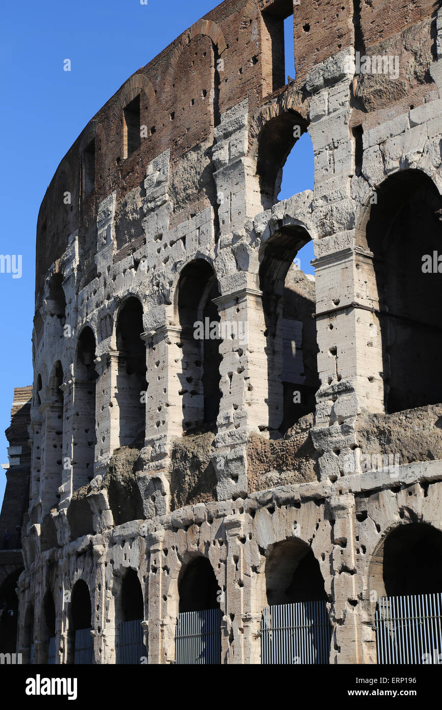 Italy. Rome. The Colosseum (Coliseum) or Flavian Amphitheatre. 70-72. Stock Photo