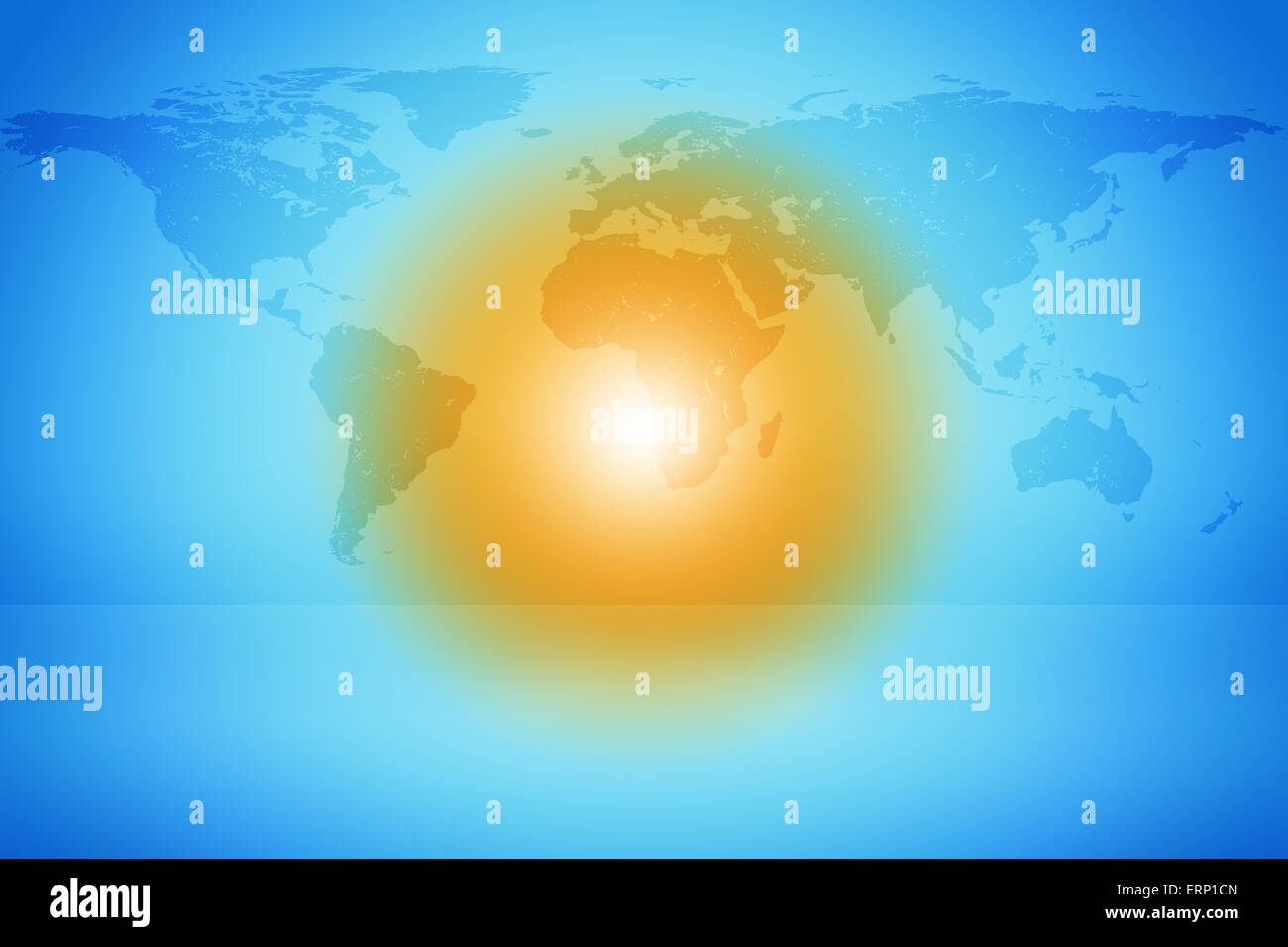 Abstract blue background with world map Stock Photo - Alamy