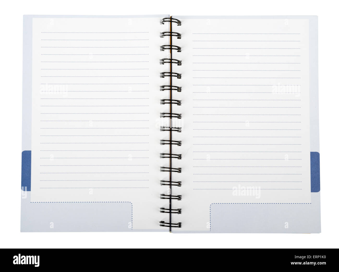 Open ringbound notebook Stock Photo Alamy