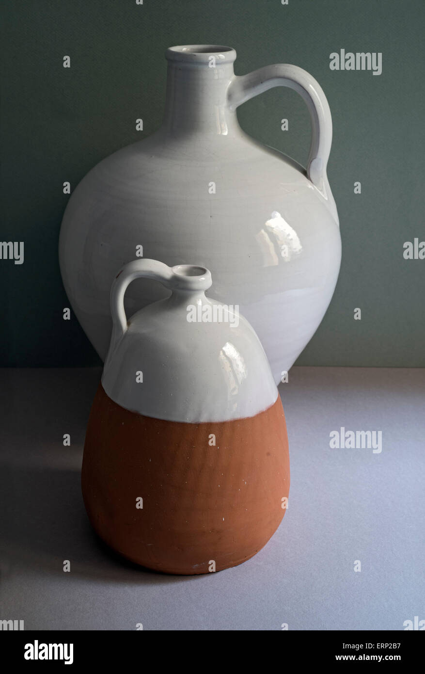 Still life with clay pottery. Copy space Stock Photo Alamy