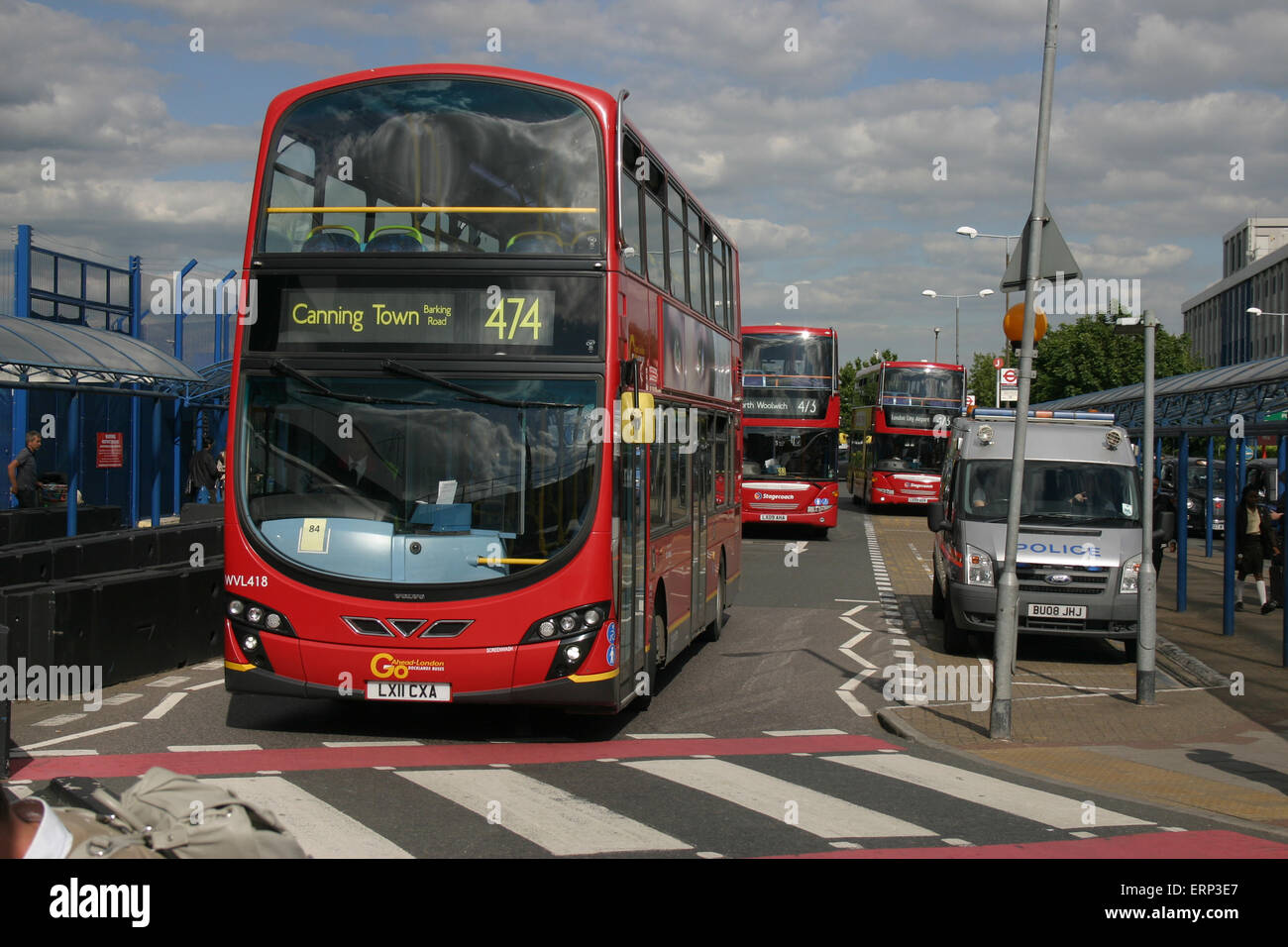 london bus metroline canning town Stock Photo