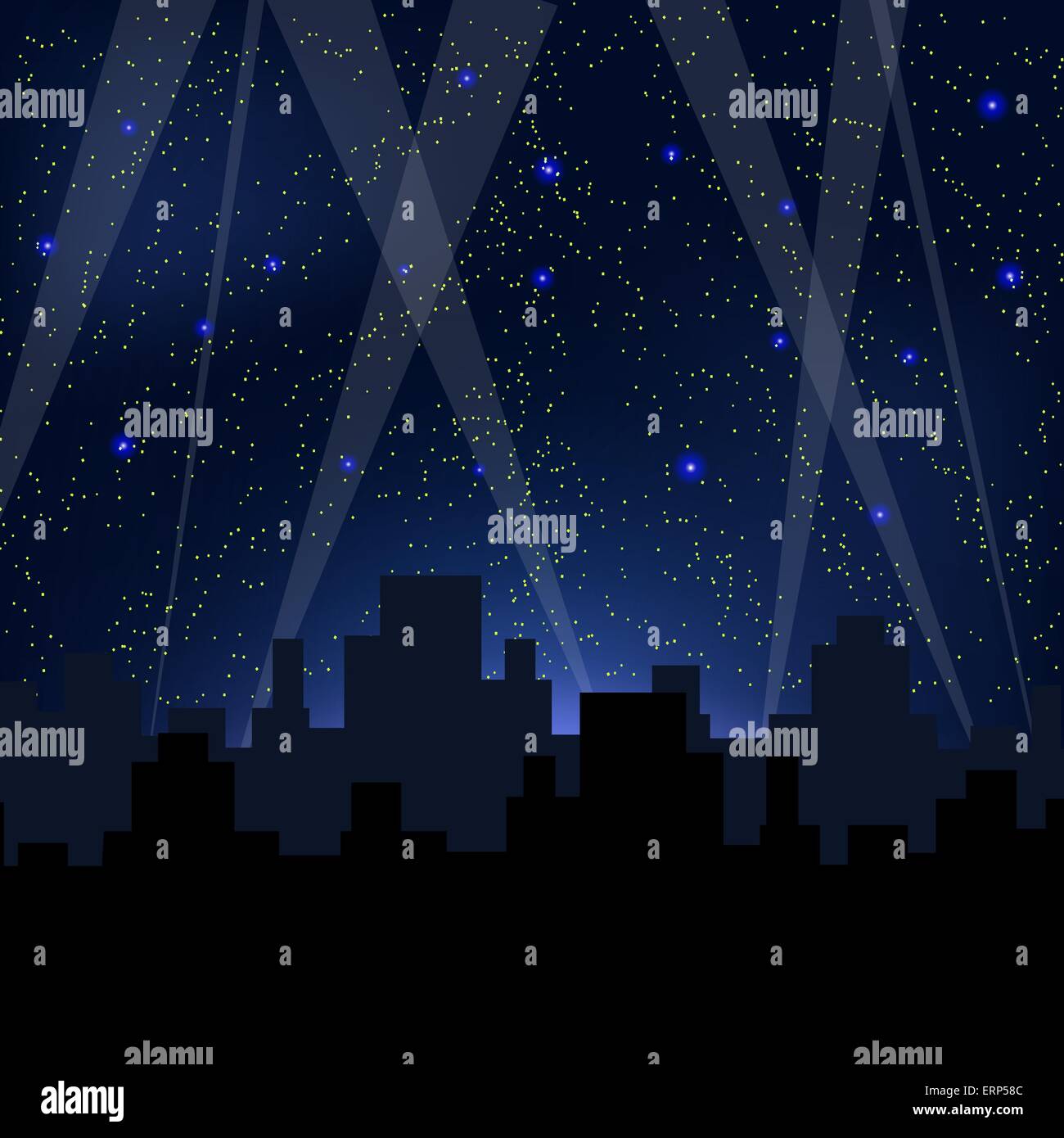 Starry Night Blue Sky Stock Vector Image & Art - Alamy
