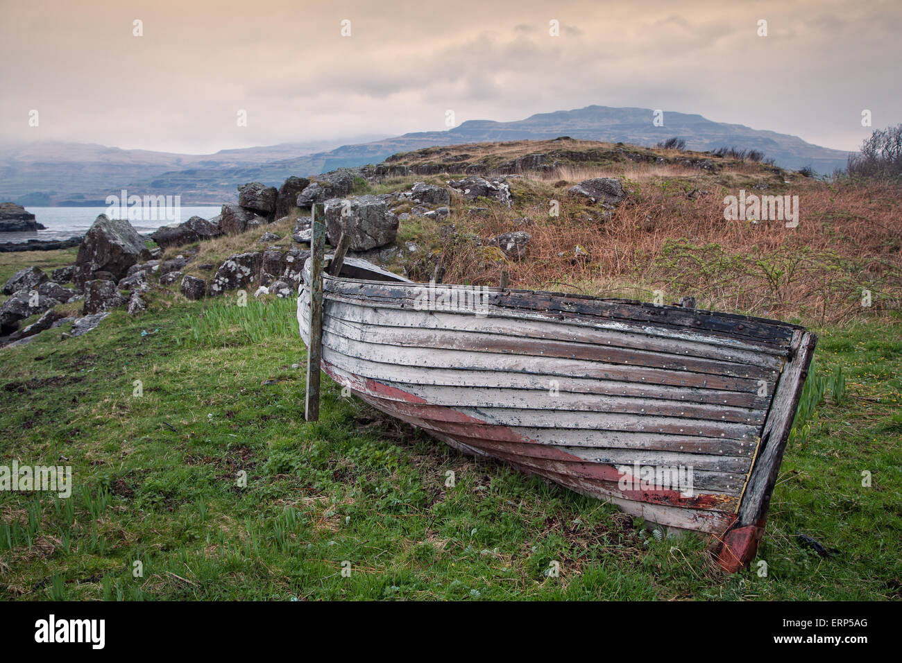 Old wooden fishing boat Stock Photo - Alamy