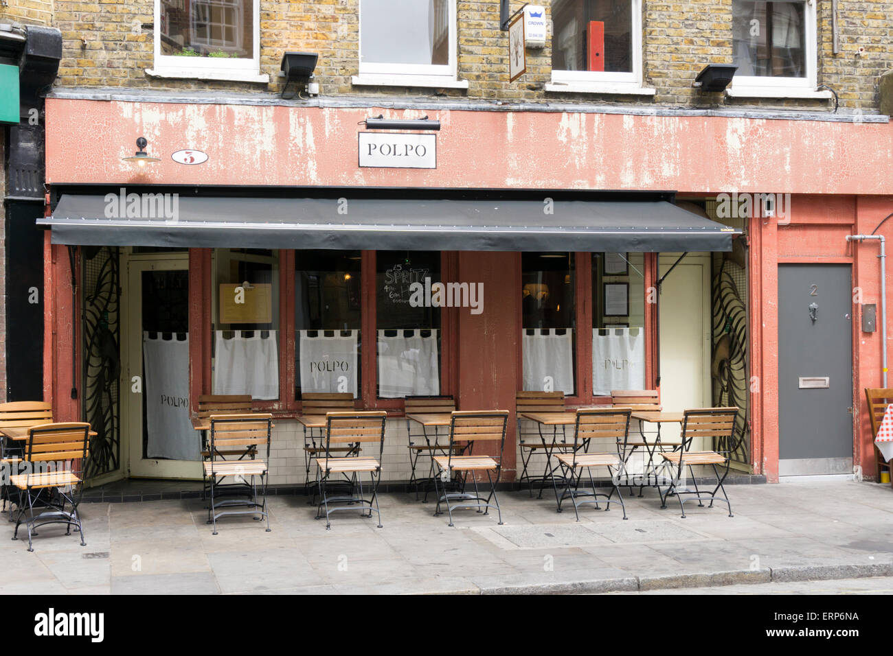 Polpo Restaurant in Cowcross Street, London. Stock Photo