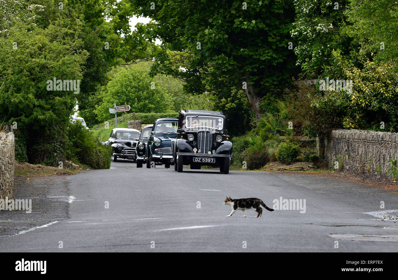 Vintage Austin car run, Londonderry, Northern Ireland 6 June 2015. A