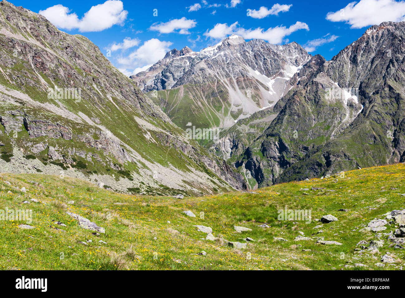 Hohe Geige in the Pitztal in Austria Stock Photo