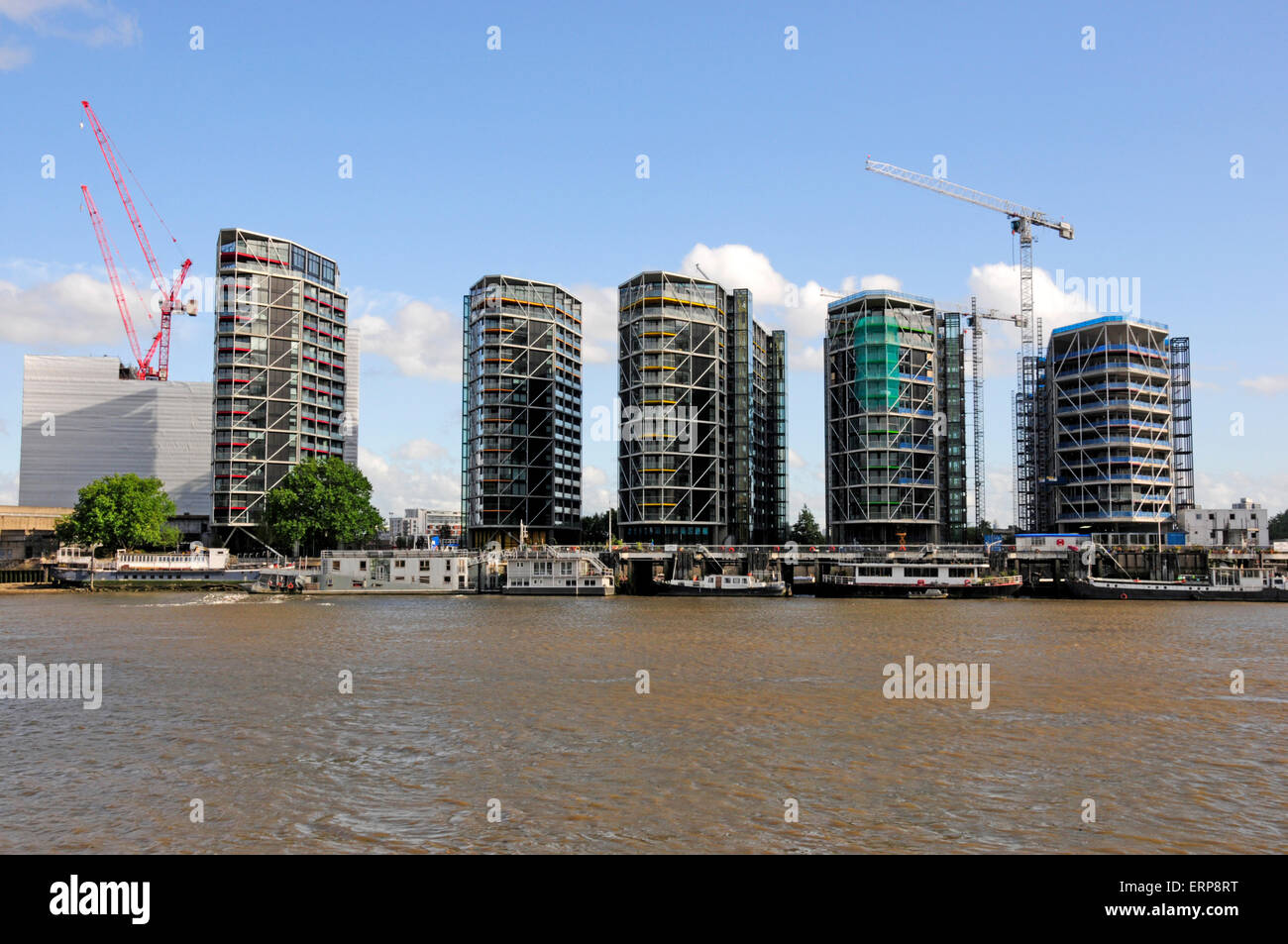 New buildings and modern architecture on the River Thames. London