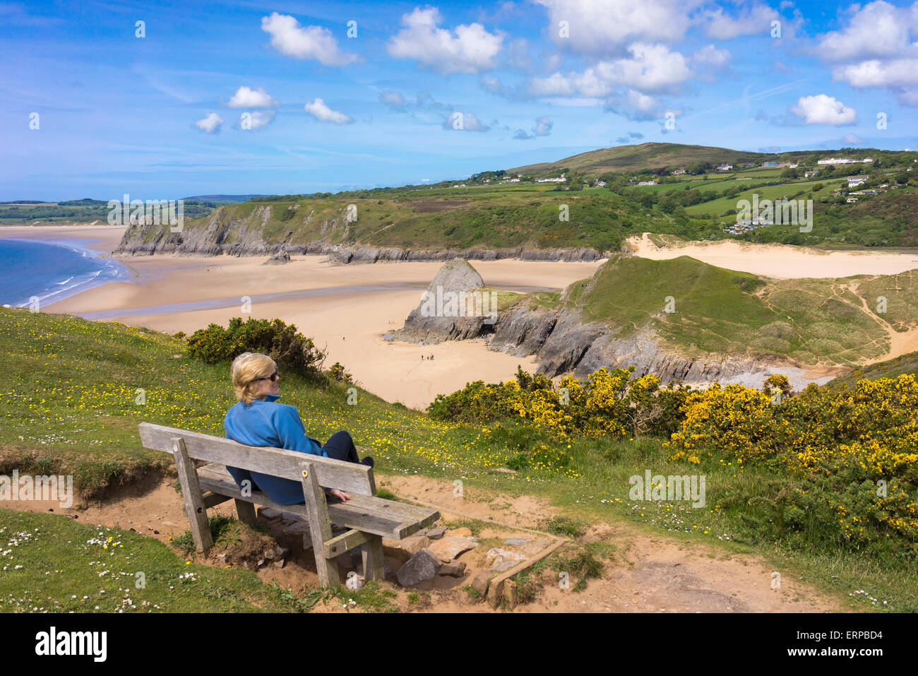 Three Cliffs Bay Camping High Resolution Stock Photography And Images Alamy